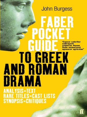 cover image of The Faber Pocket Guide to Greek and Roman Drama